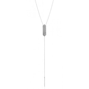 Pave Rectangle Disc w/ Hanging Bar - Sanchaya Designs